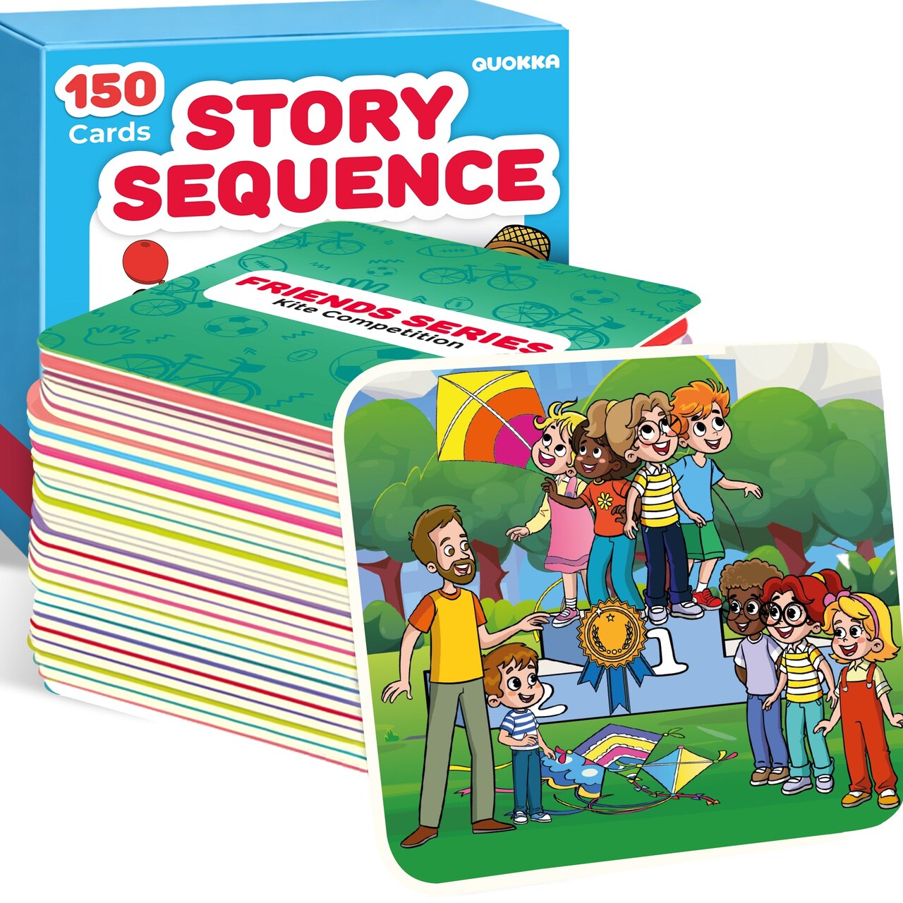 QUOKKA Sequence Speech Therapy Toys for Toddlers 3-4 - Autism Learning Materials Toys for Kids 5-7 | Create a Story Cards | Sentence Building | ABA Therapy | Social Skills | Storytelling Picture Game